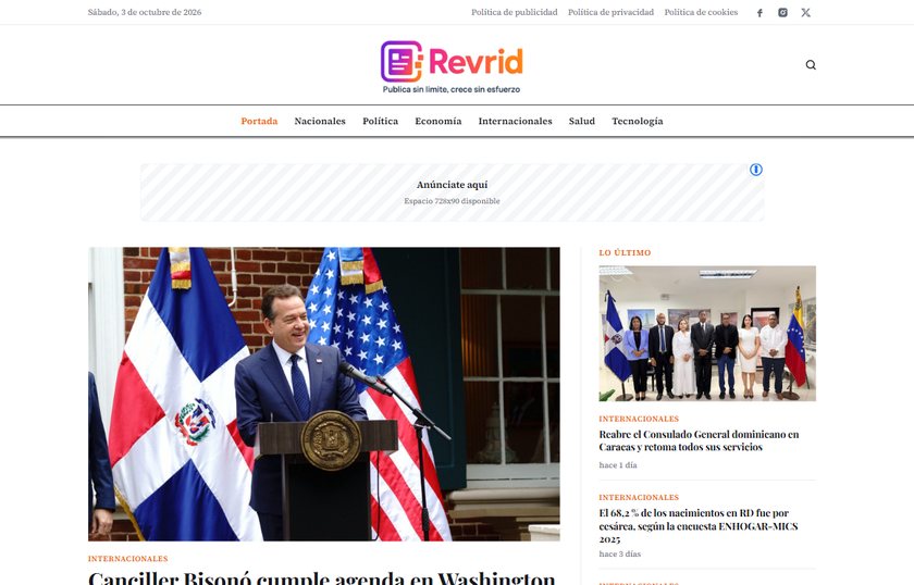 Diseño Tribuna para periódico digital